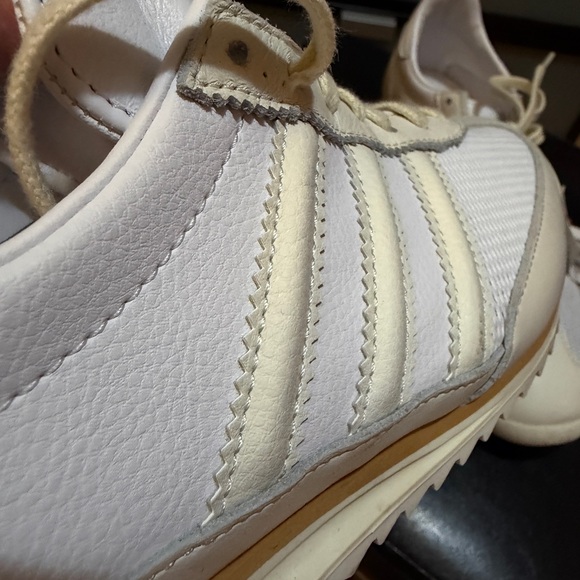 Adidas Beige and White Casual Sneakers